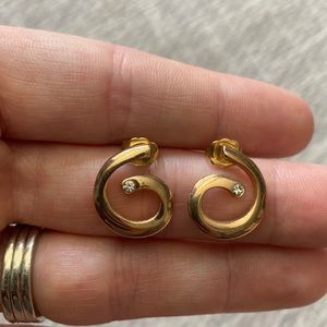 Avon Gold Spiral Earrings